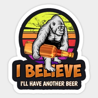 Bigfoot Beer Humor Funny Drinking Quote Funny Cryptozoology Sticker